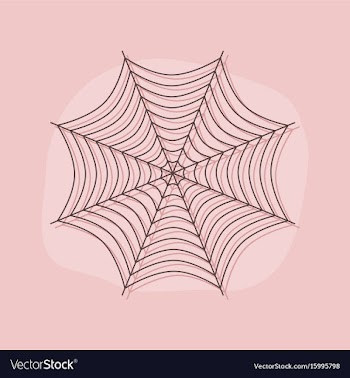 Paper sticker on stylish background spider web vector image