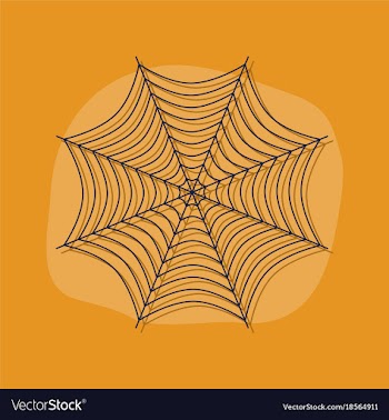 Paper sticker on stylish background spider web vector image