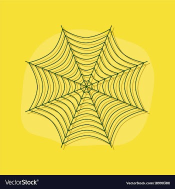 Paper sticker on stylish background spider web vector image