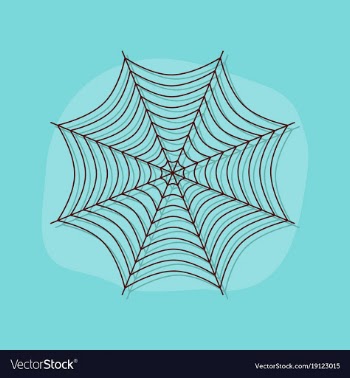 Paper sticker on stylish background spider web vector image