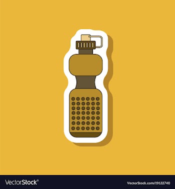 Paper sticker on stylish background sports bottle vector image