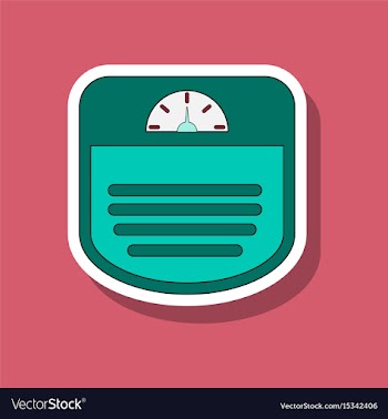 Paper sticker on stylish background sports scales vector image