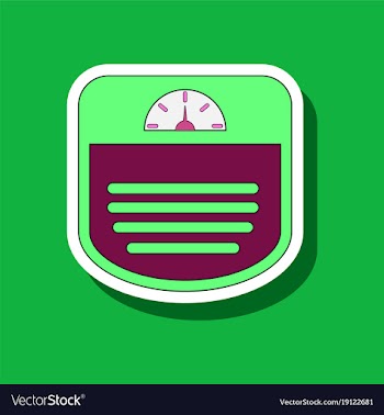 Paper sticker on stylish background sports scales vector image