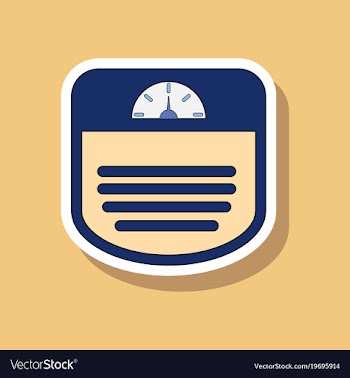 Paper sticker on stylish background sports scales vector image