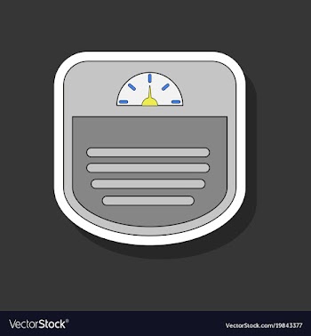Paper sticker on stylish background sports scales vector image