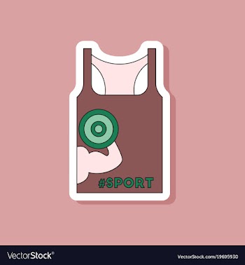 Paper sticker on stylish background sports shirt vector image