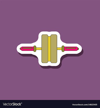 Paper sticker on stylish background sports vector image