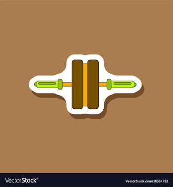 Paper sticker on stylish background sports vector image