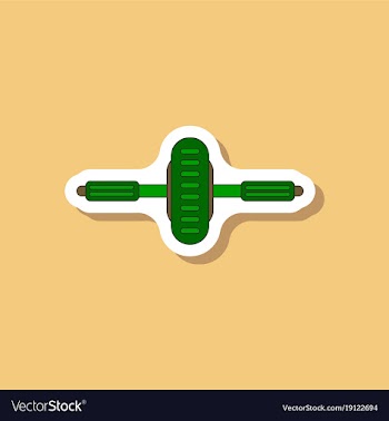 Paper sticker on stylish background sports vector image