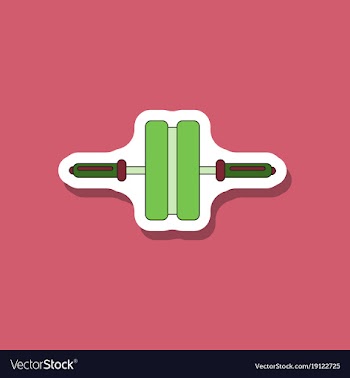 Paper sticker on stylish background sports vector image