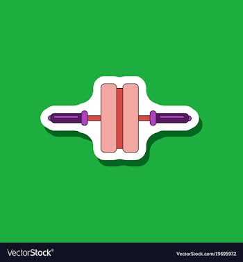 Paper sticker on stylish background sports vector image