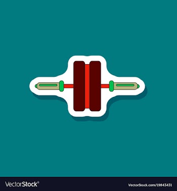 Paper sticker on stylish background sports vector image