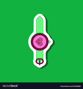 Paper sticker on stylish background sports watches vector image