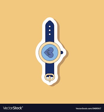 Paper sticker on stylish background sports watches vector image