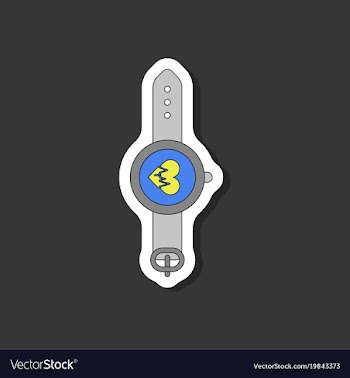 Paper sticker on stylish background sports watches vector image