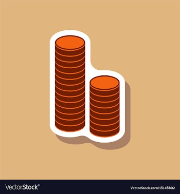 Paper sticker on stylish background stacks of vector image