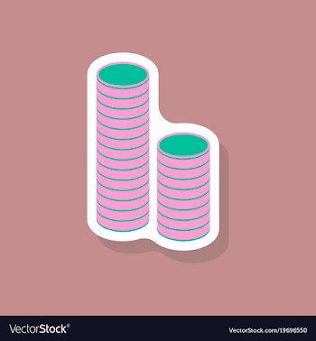 Paper sticker on stylish background stacks of vector image
