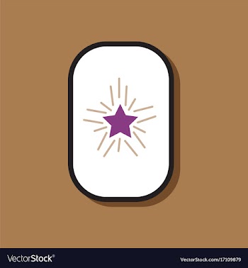 Paper sticker on stylish background star shines vector image