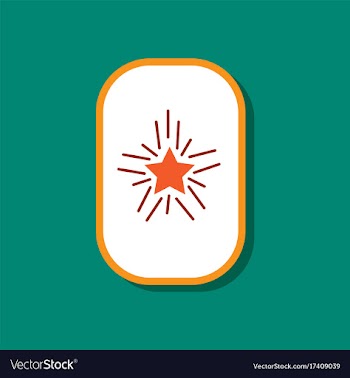 Paper sticker on stylish background star shines vector image