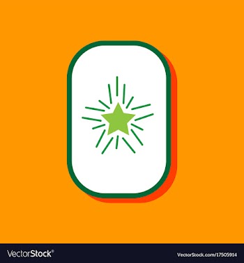 Paper sticker on stylish background star shines vector image