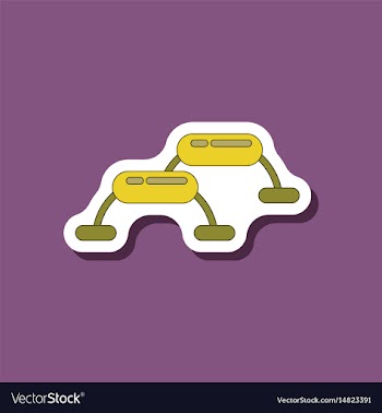 Paper sticker on stylish background steps for vector image