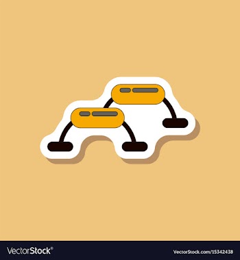 Paper sticker on stylish background steps for vector image