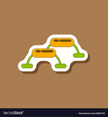 Paper sticker on stylish background steps for vector image
