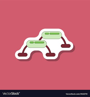 Paper sticker on stylish background steps for vector image