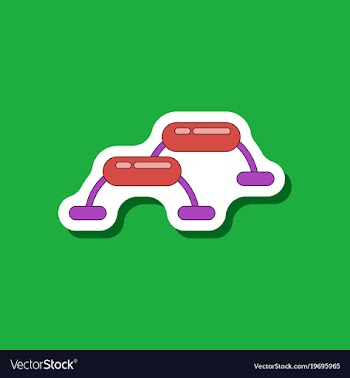 Paper sticker on stylish background steps for vector image