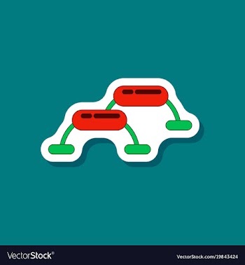 Paper sticker on stylish background steps for vector image