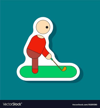 Paper sticker on stylish background stick figure vector image