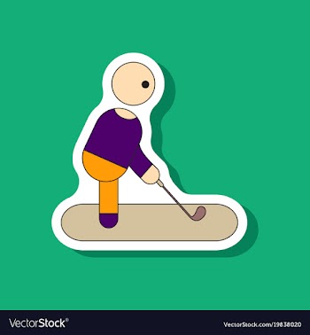 Paper sticker on stylish background stick figure vector image