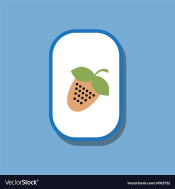 Paper sticker on stylish background strawberry vector image