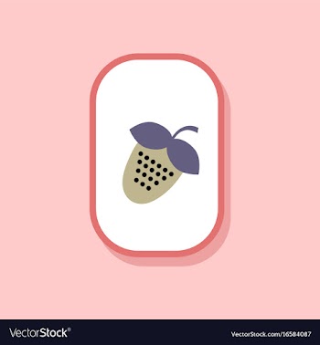 Paper sticker on stylish background strawberry vector image