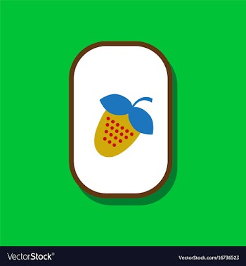 Paper sticker on stylish background strawberry vector image