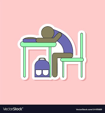 Paper sticker on stylish background student vector image