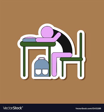 Paper sticker on stylish background student vector image