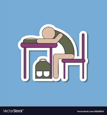 Paper sticker on stylish background student vector image