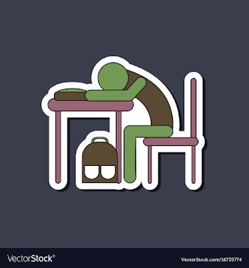 Paper sticker on stylish background student vector image