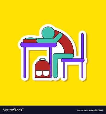 Paper sticker on stylish background student vector image