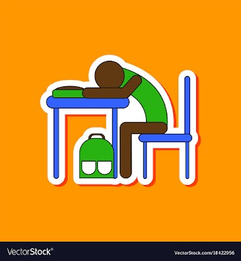 Paper sticker on stylish background student vector image