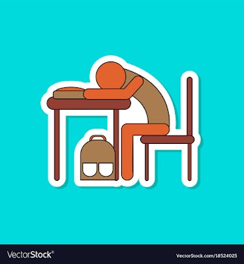 Paper sticker on stylish background student vector image