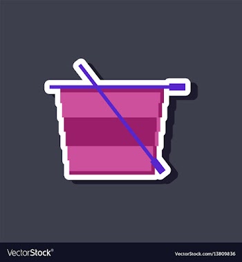 Paper sticker on stylish background style tea cup vector image
