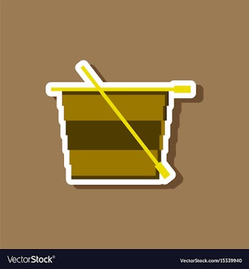 Paper sticker on stylish background style tea cup vector image