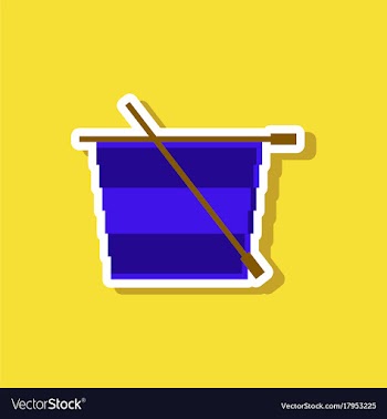Paper sticker on stylish background style tea cup vector image
