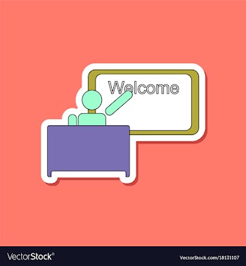 Paper sticker on stylish background table board vector image