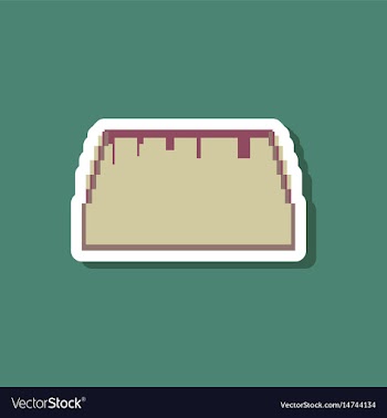 Paper sticker on stylish background tacos vector image