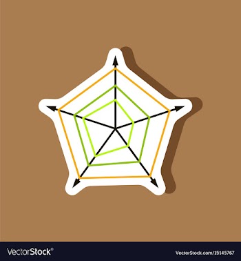 Paper sticker on stylish background thin chart vector image