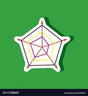 Paper sticker on stylish background thin chart vector image