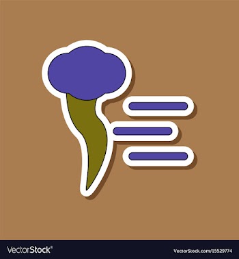 Paper sticker on stylish background tornado car vector image